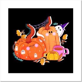 Cozy pumpkins Posters and Art